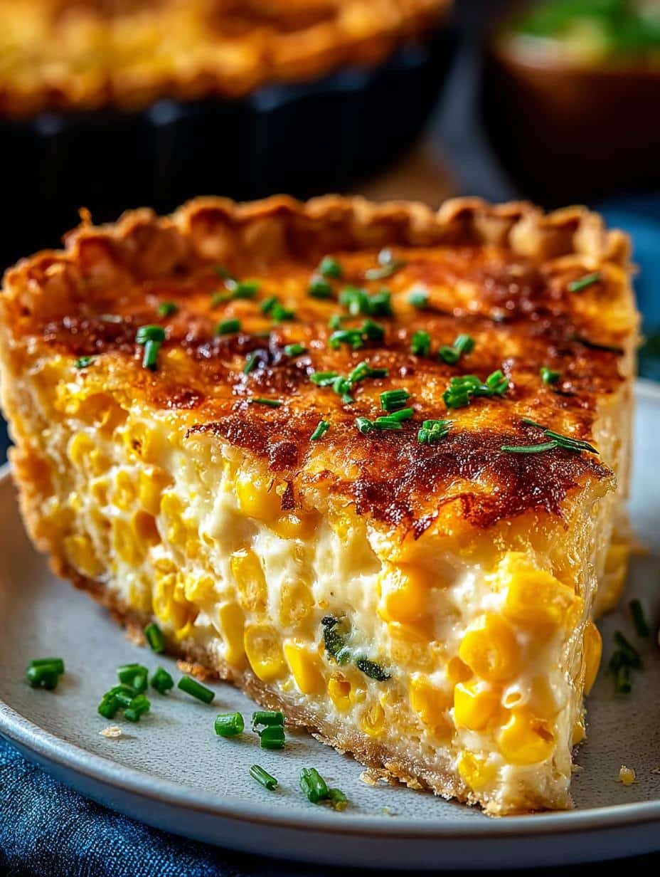 Cheddar Sweet Corn Pie: 1 Amazing Recipe - Cheddar Sweet Corn Pie - additional detail