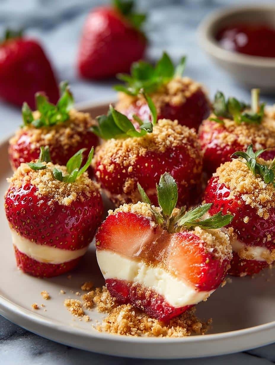 Cheesecake Stuffed Strawberries: 5-Minute Delight - Cheesecake Stuffed Strawberries - main visual representation