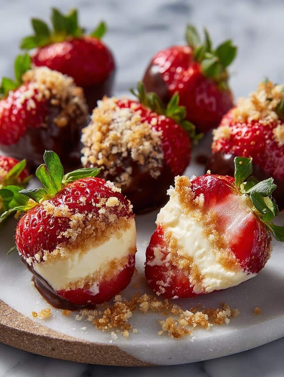 Cheesecake Stuffed Strawberries: 5-Minute Delight - Cheesecake Stuffed Strawberries - additional detail