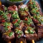 Chimichurri Steak Skewers