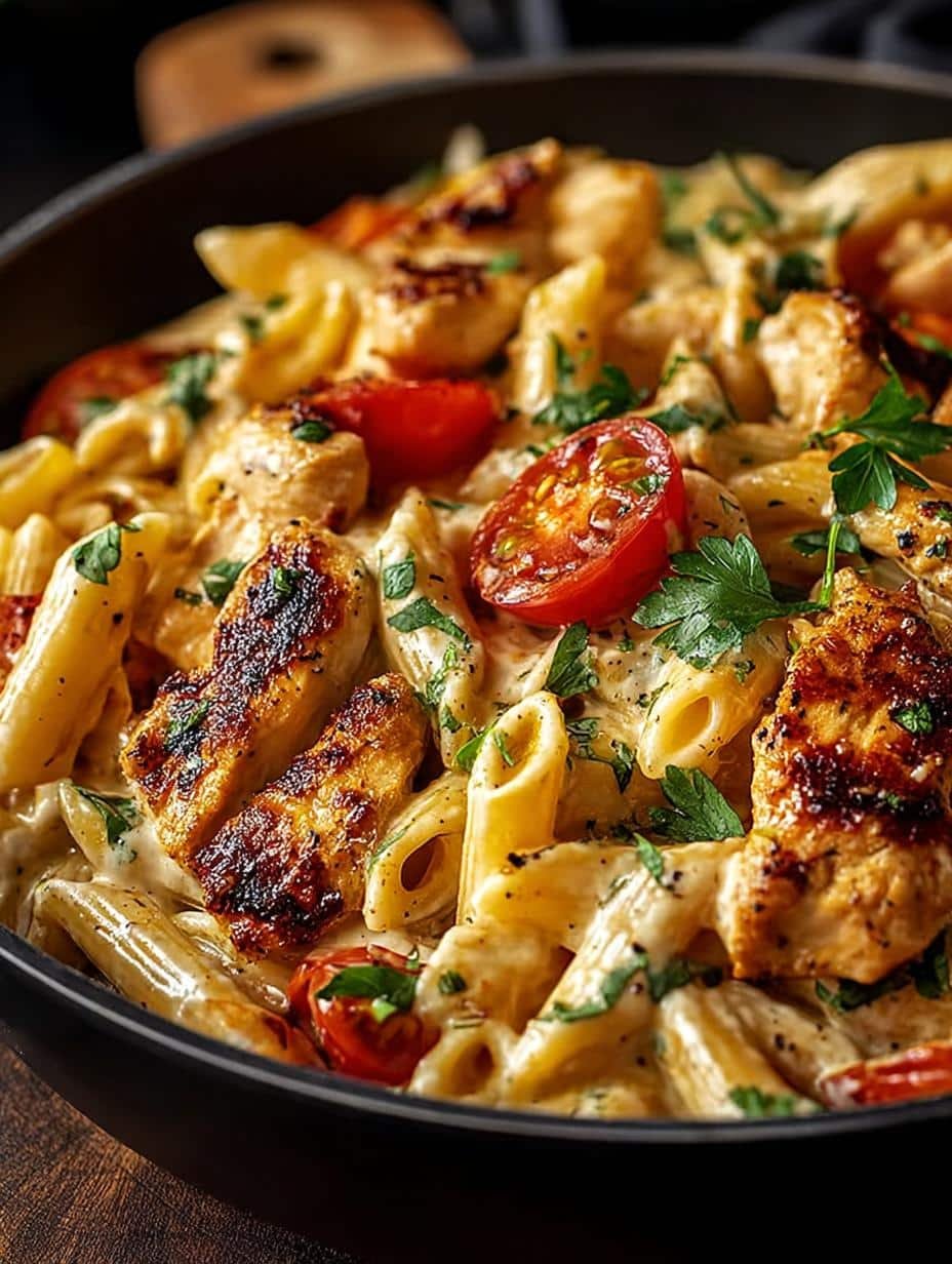 Creamy Cajun Chicken Pasta: 1 Amazing Dinner Fix - Creamy Cajun Chicken Pasta with tender chicken, rich sauce, and fresh parsley