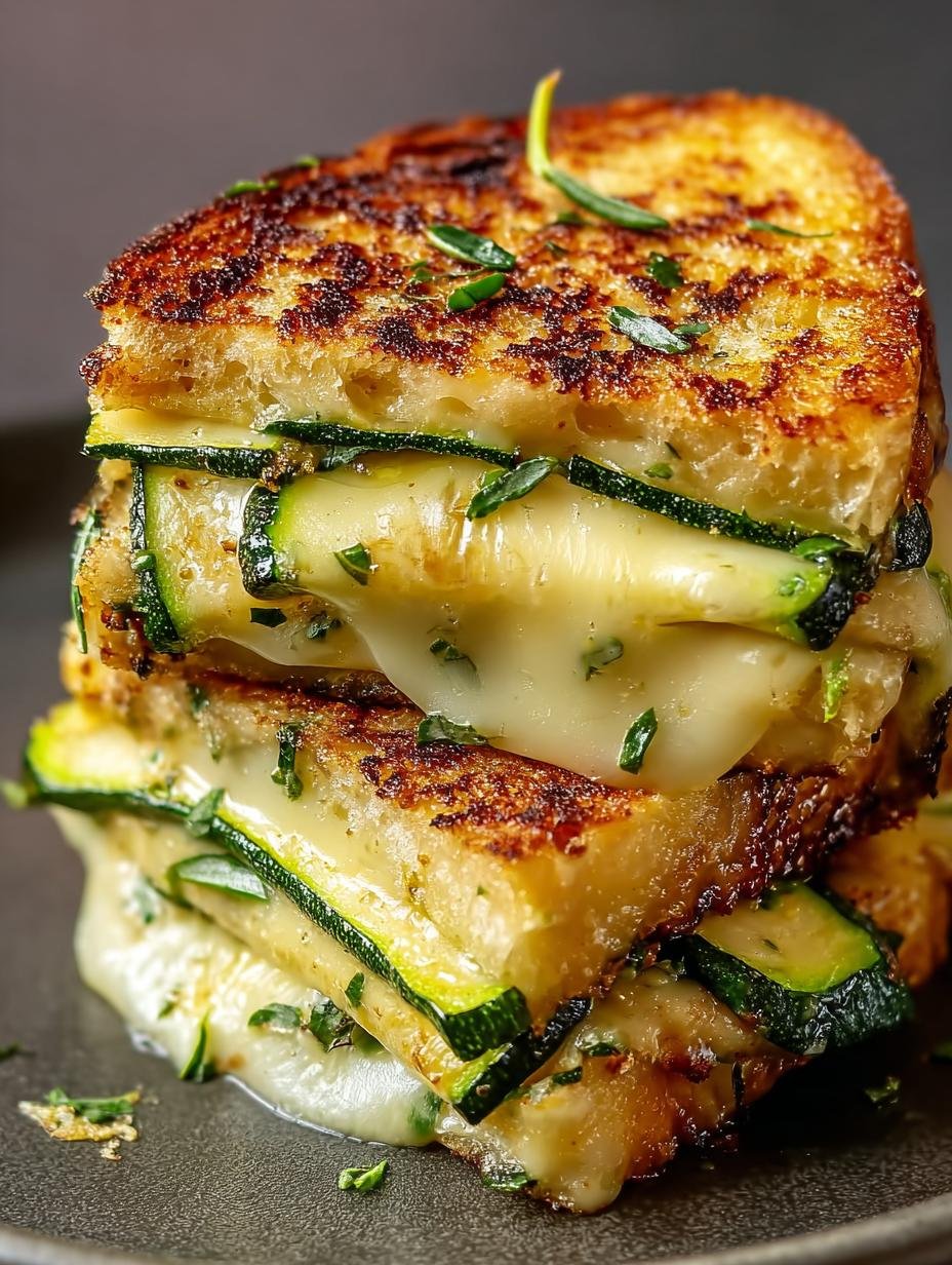 Crispy Zucchini Grilled Cheese