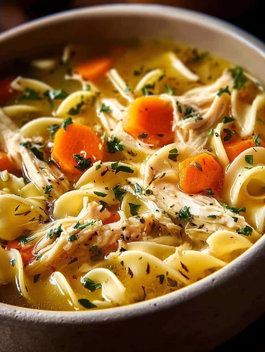 Crockpot Chicken Noodle Soup: 1 Amazing Easy Recipe - Crockpot Chicken Noodle Soup - main visual representation