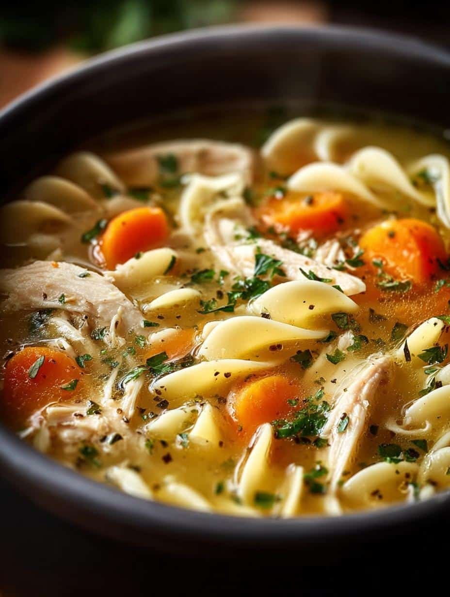 Crockpot Chicken Noodle Soup: 1 Amazing Easy Recipe - Crockpot Chicken Noodle Soup - additional detail
