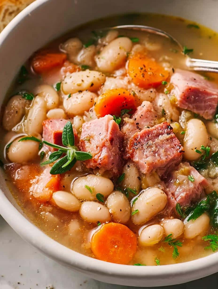 Crockpot White Bean Ham: 5 Hearty Comfort Food Recipes - Crockpot White Bean Ham - additional detail