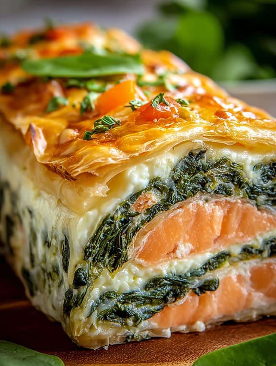 Elegant Spinach Cheese Salmon