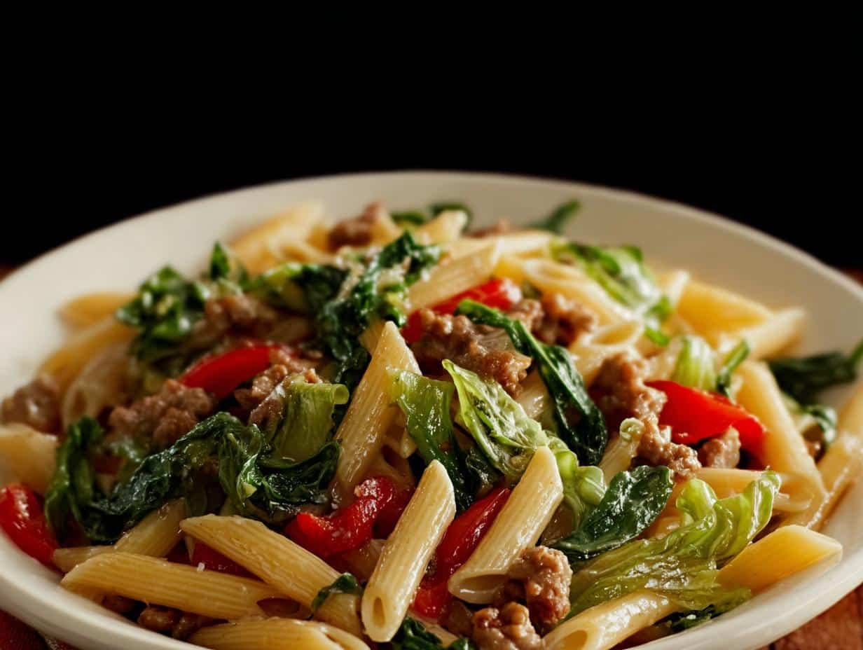 Escarole Pasta Sausage Peppers