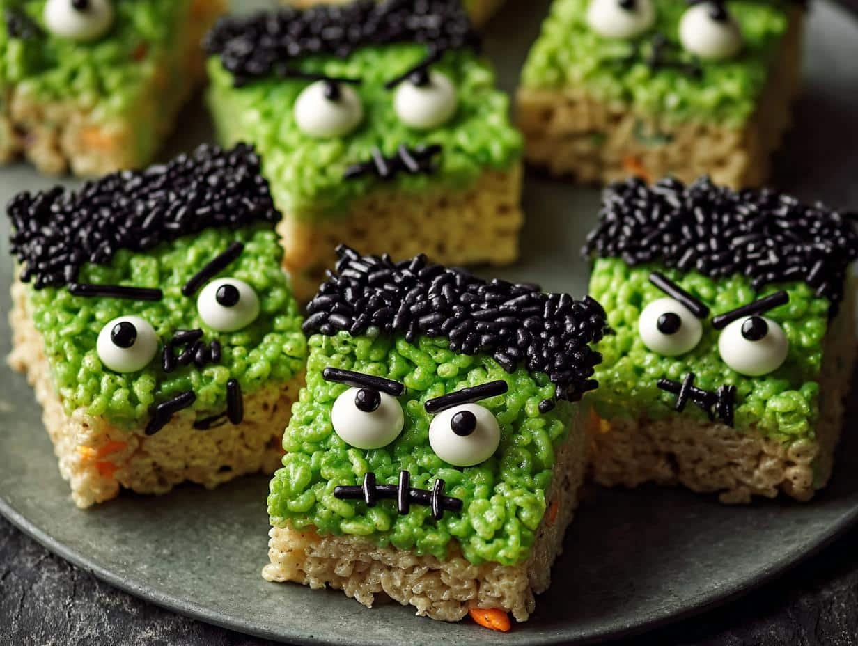 Frankenstein Halloween Rice Krispie: Easy Monster Treats - Frankenstein Halloween Rice Krispie - main visual representation