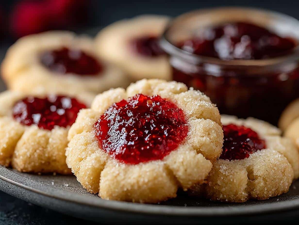 Raspberry Thumbprint Cookies