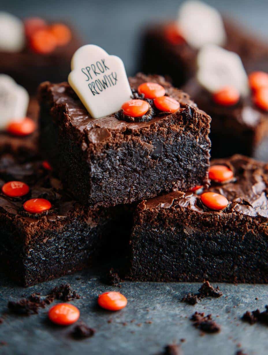 Spooky Graveyard Halloween Brownies: 12 Creepy Treats - Spooky Graveyard Halloween Brownies - main visual representation
