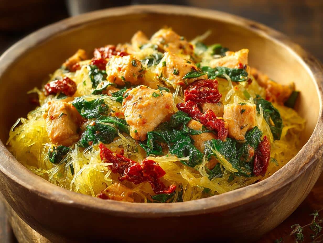Tuscan Chicken Spaghetti Squash: Delicious 10-Min Prep - Tuscan Chicken Spaghetti Squash - additional detail