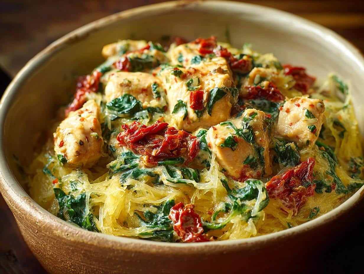 Tuscan Chicken Spaghetti Squash