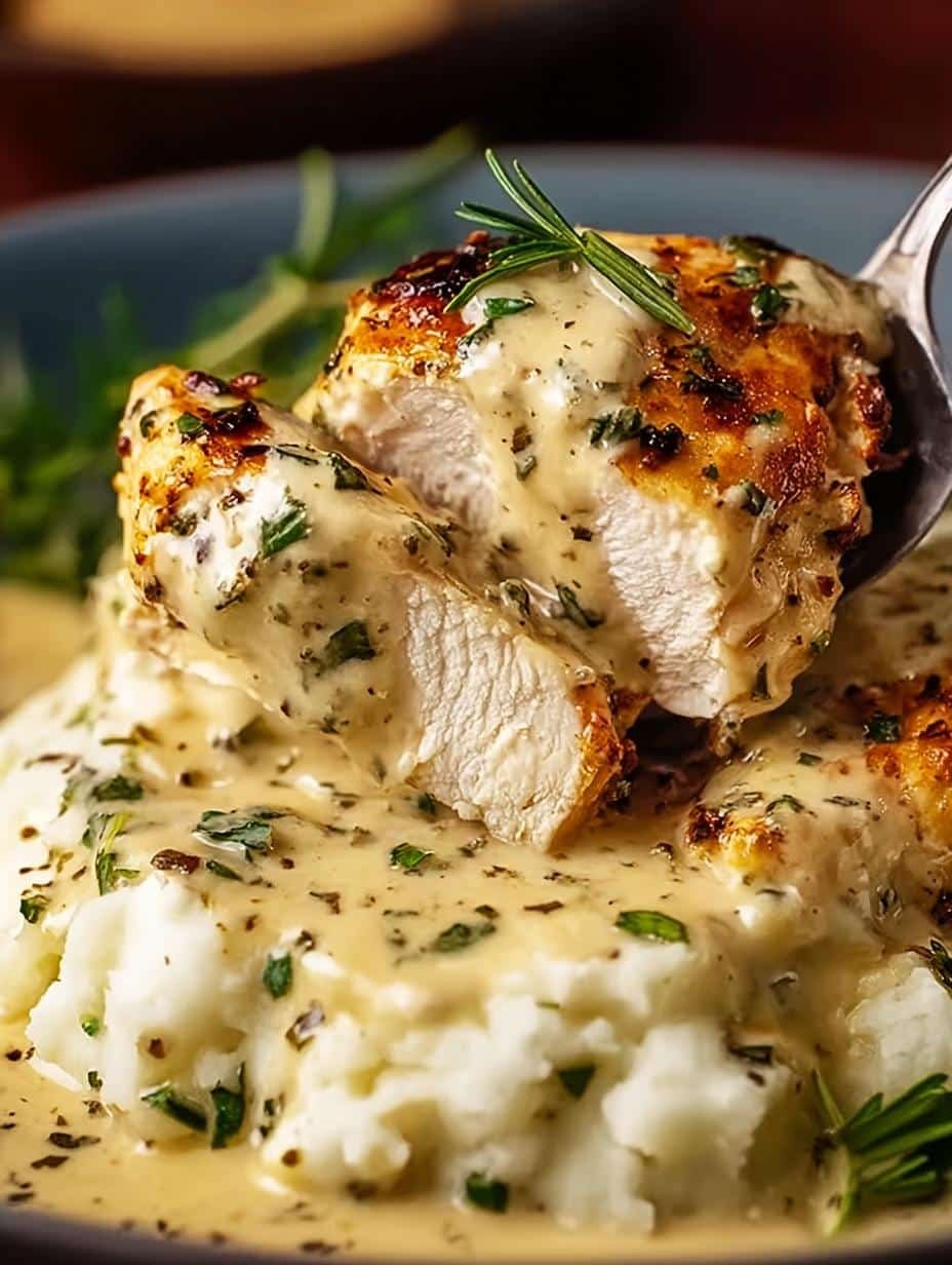 Close-up of Creamy Crock Pot Ranch Chicken shredded and mixed in a slow cooker