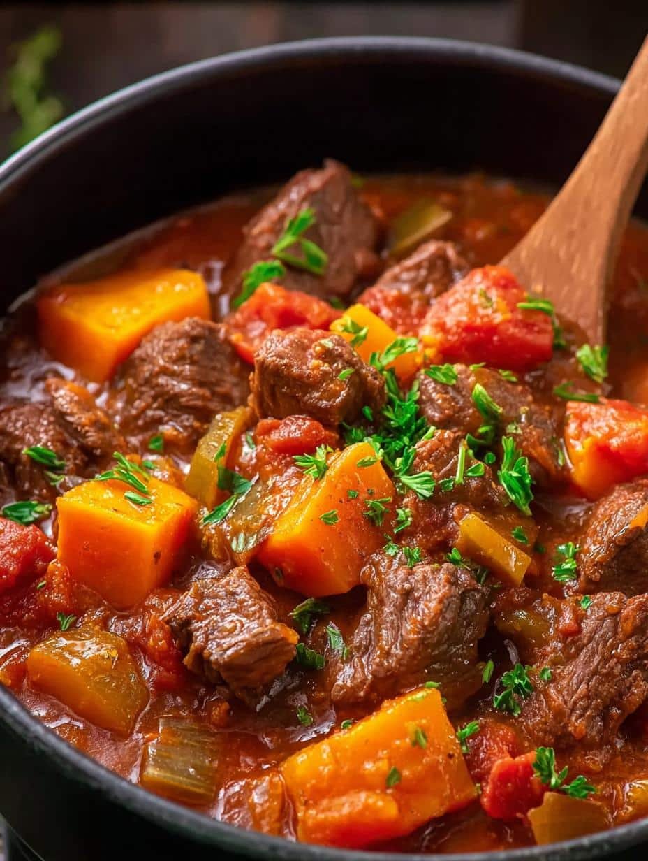 Crockpot Sweet Potato Beef