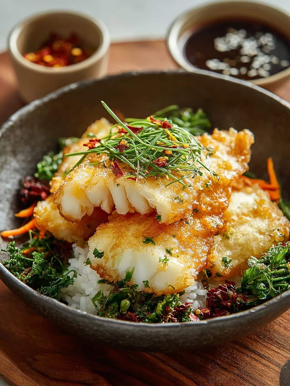 Halibut Tempura with Japanese