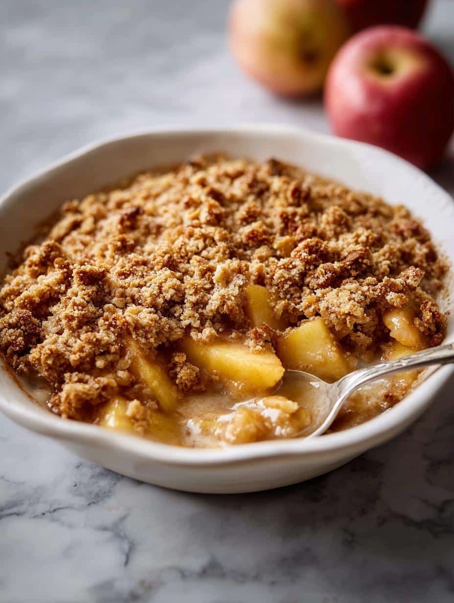 Healthy Breakfast Apple Crumble