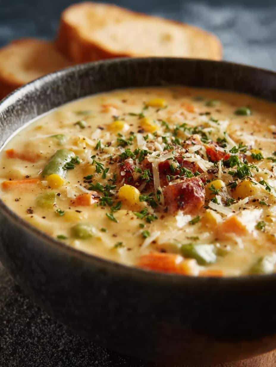 Pressure Cooker Copycat Dixie: 30-Minute Comfort Dish - Pressure Cooker Copycat Dixie - creamy vegetable soup in a bowl