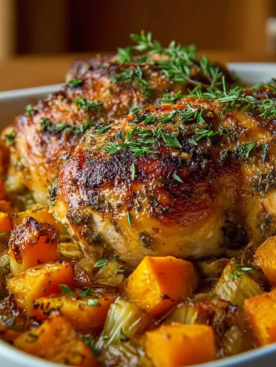 Roasted Chicken Leek Butternut