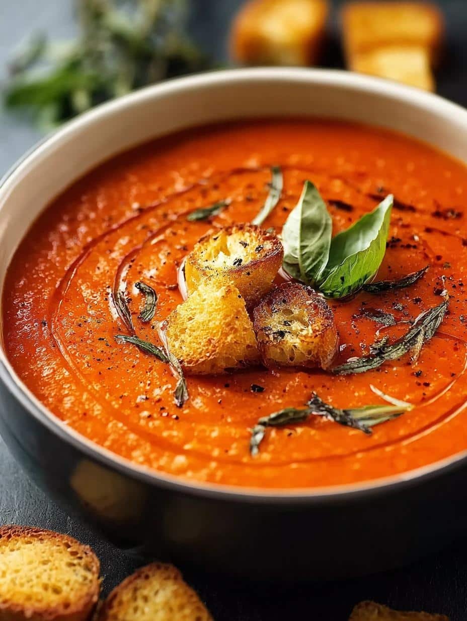 Roasted Tomato Basil Soup