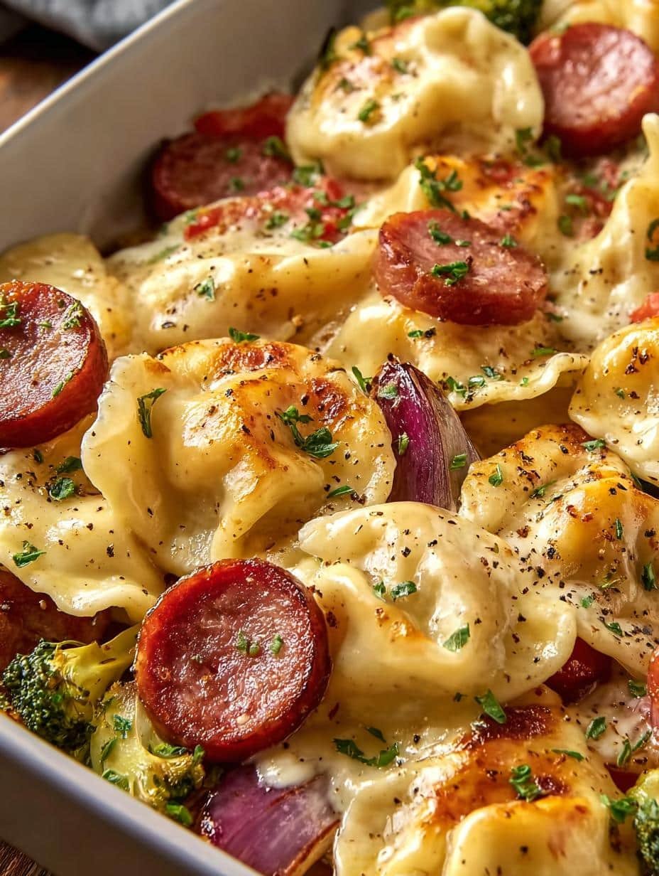 Sheet Pan Pierogies Kielbasa