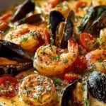 Shrimp Mussels Creamy Garlic