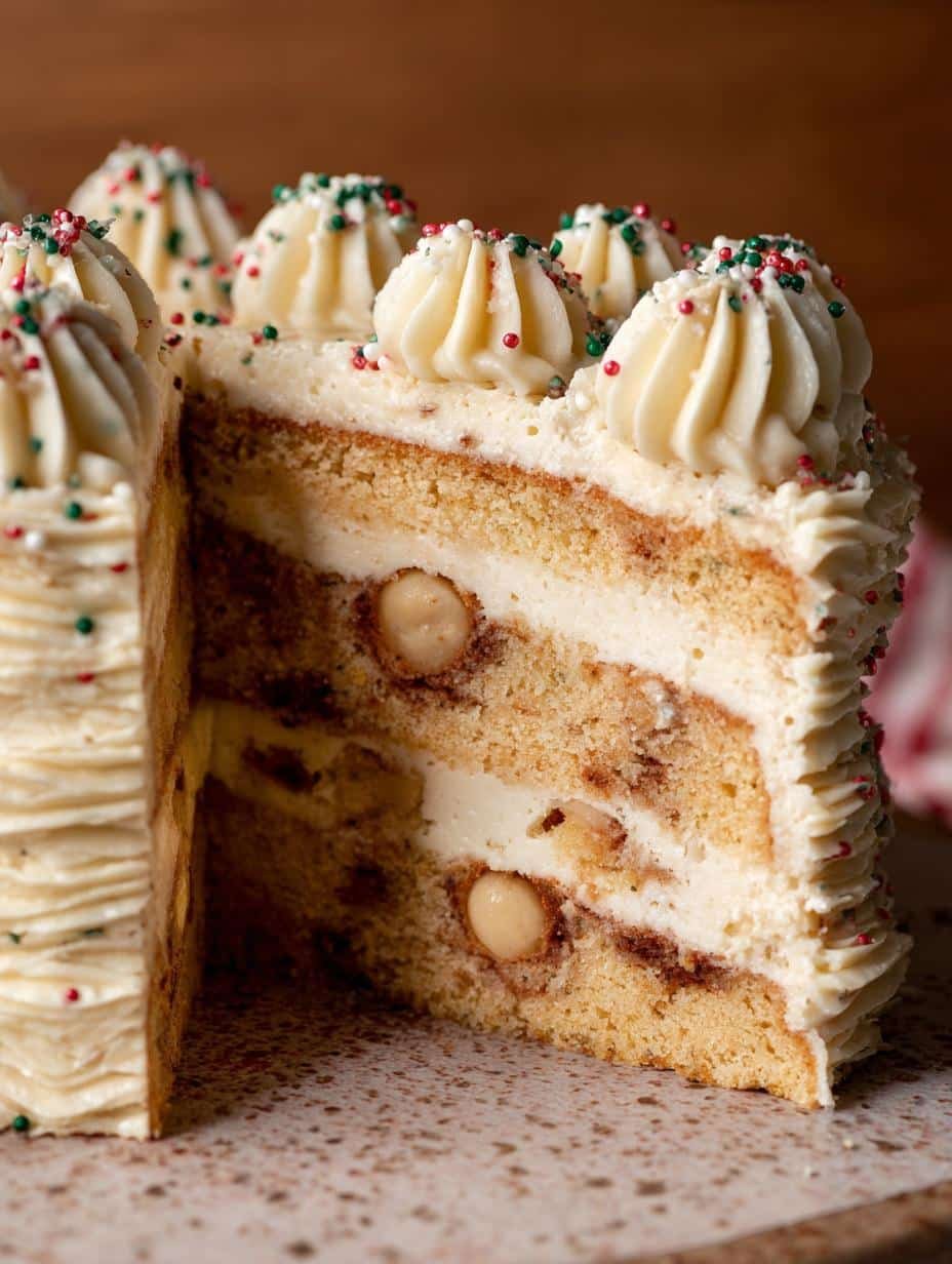Delicious ?sugar Cookie Cake with festive sprinkles, ready to be served