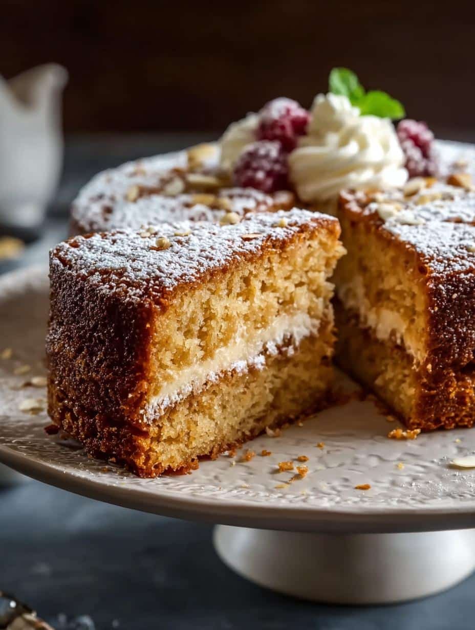 Authentic Swedish Cardamom Cake: 5 Irresistible Secrets - A close-up of a slice of Authentic Swedish Cardamom Cake, revealing its moist texture and specks of cardamom.