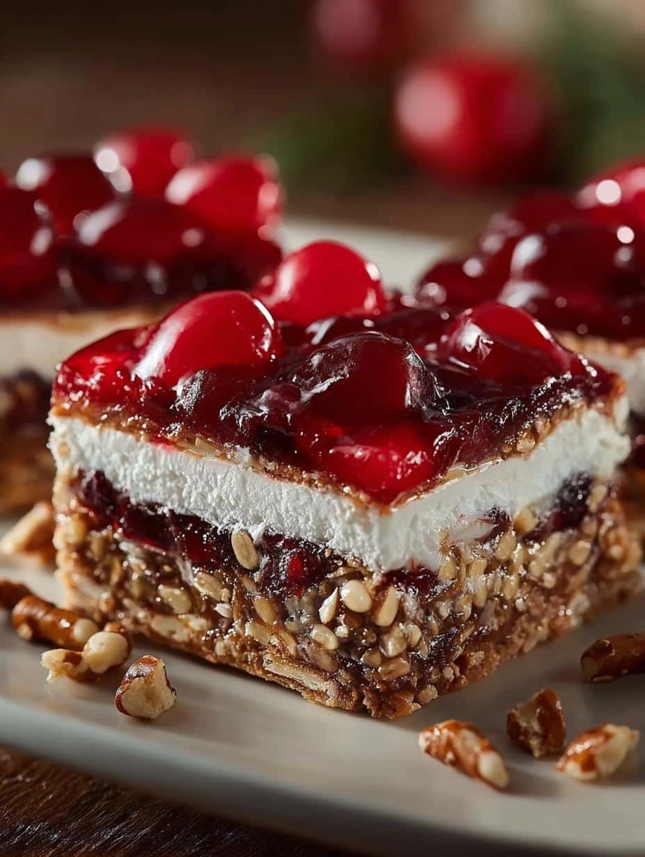 Cherry Pretzel Squares