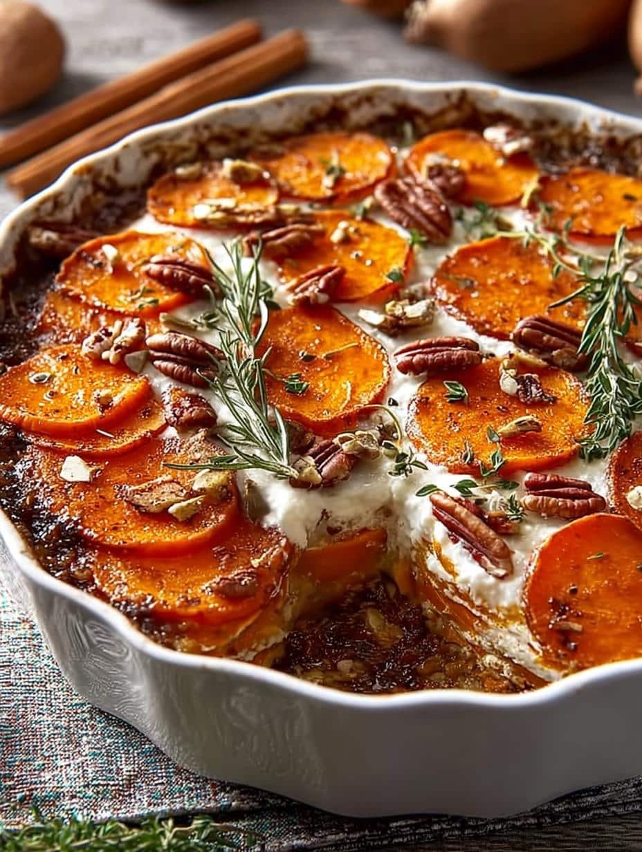 Cinnamon Scalloped Sweet Potatoes