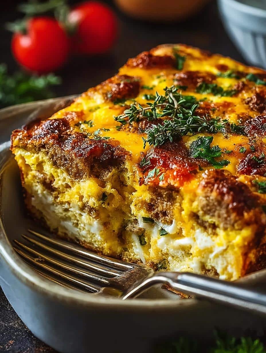 Delicious Crack Breakfast Casserole You Will Absolutely Love, golden brown and bubbly