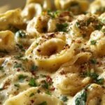 Creamy Crockpot Tortellini Alfredo