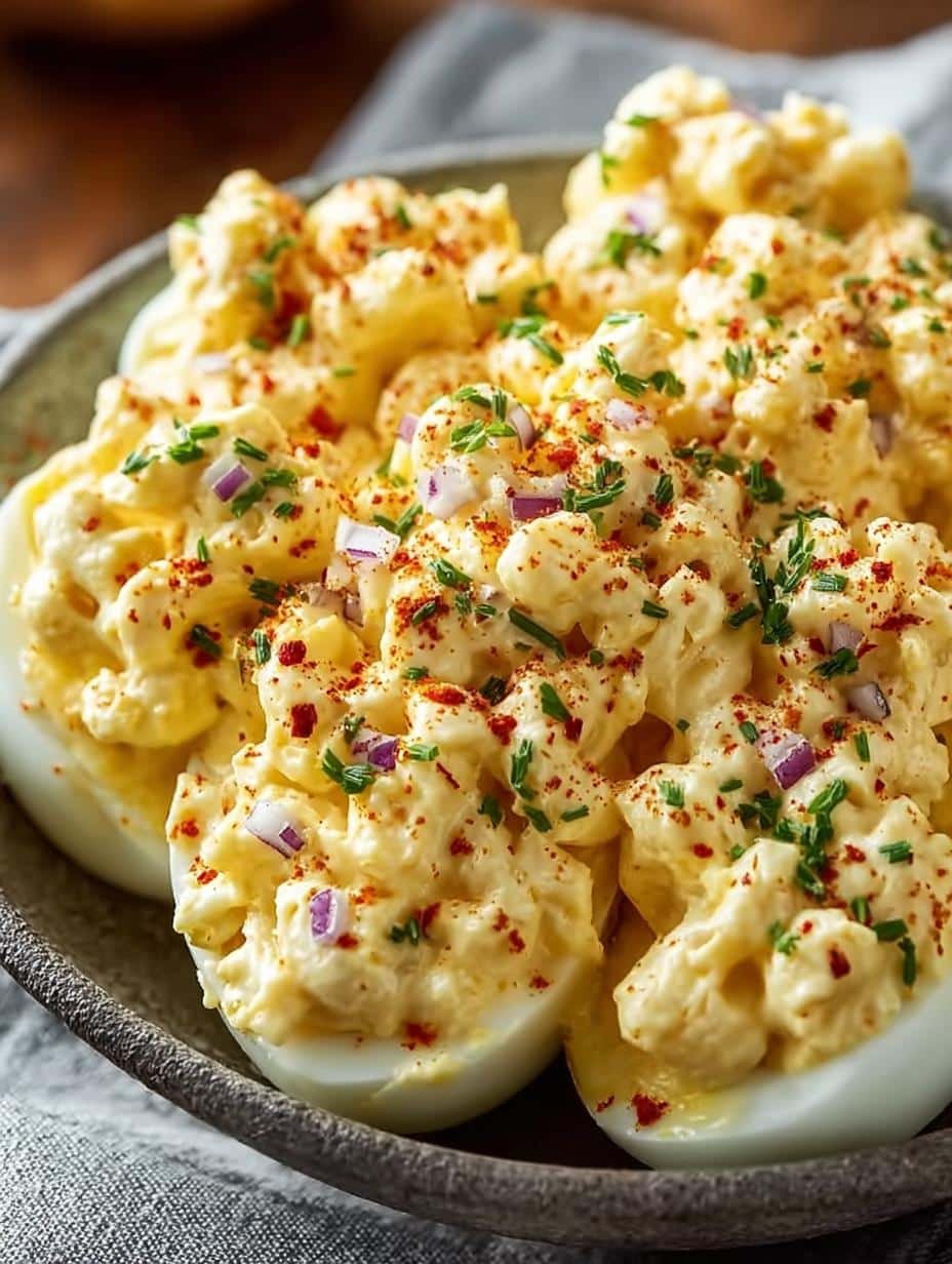Creamy Deviled Egg Macaroni