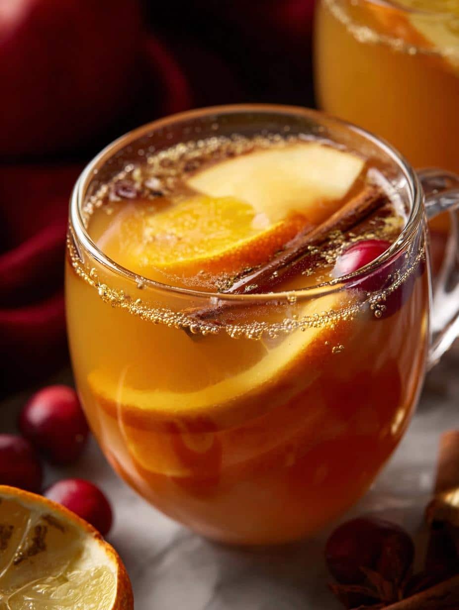 Delicious Crock Pot Mulled Cider simmering with orange slices and cinnamon sticks, ready to savor