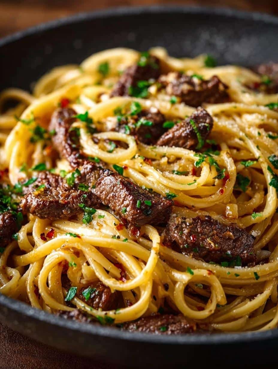 Garlic Butter Beef Pasta: 5 Sensational Comfort Ideas - Garlic Butter Beef Pasta - main visual representation