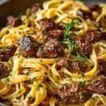 Garlic Butter Beef Pasta