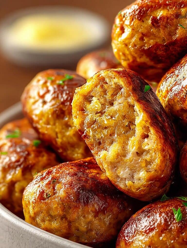 Golden Brown Baked Sausage