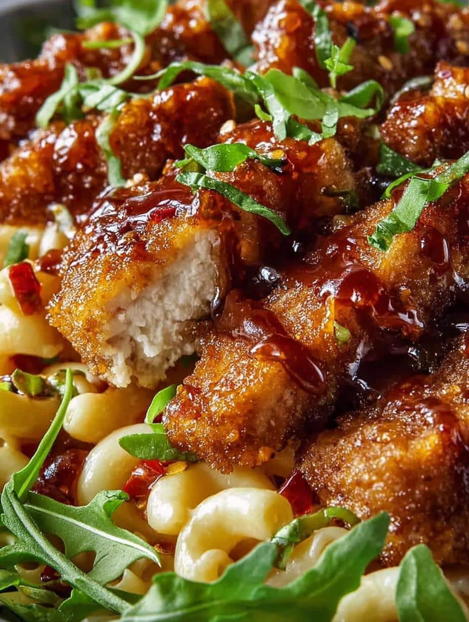 Delicious Honey Pepper Chicken Mac Cheese Recipe - Honey Pepper Chicken Mac - additional detail