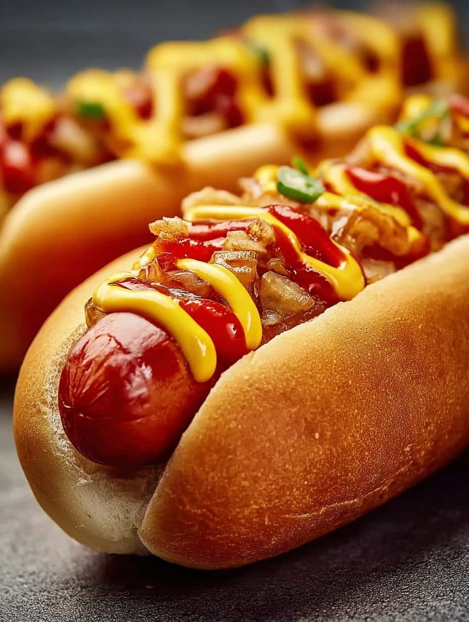The Best Hot Dog Recipe for Ultimate Summer Enjoyment - Hot Dog - additional detail of hot dogs on a grill with smoke