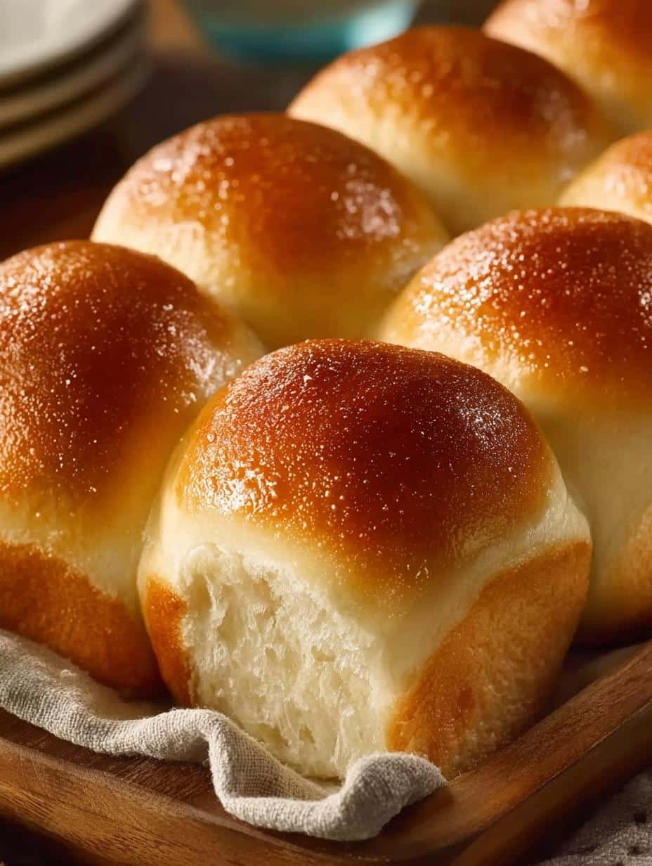 Deliciously golden-brown Jumbo Dinner Rolls fresh from the oven, ready to be served