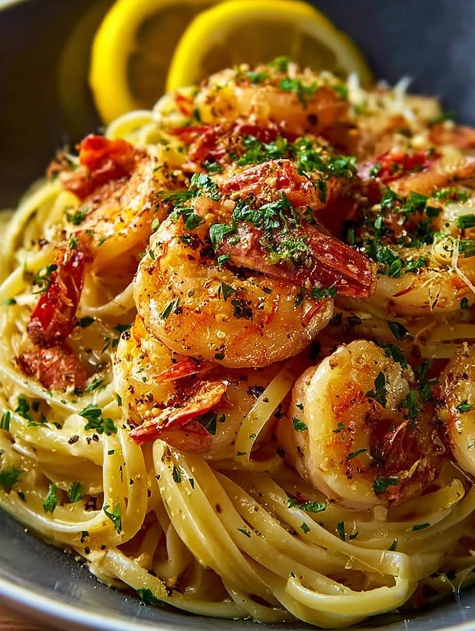 Lemon Pepper Lobster Shrimp: 5-Star Pasta Delight - Lemon Pepper Lobster Shrimp - main visual representation