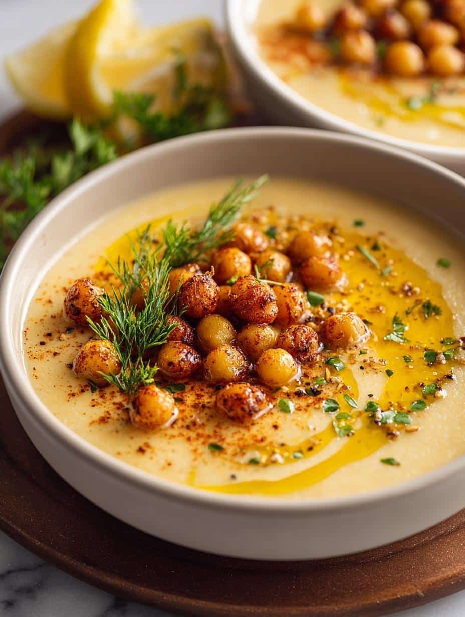 Lemony Roasted Garlic Chickpea Soup: 10 Comforting Bowls - Lemony Roasted Garlic Chickpea - main visual representation
