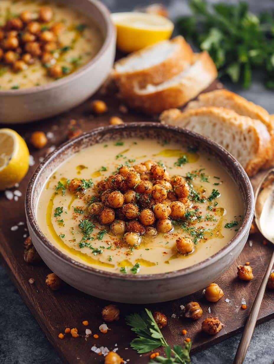 Lemony Roasted Garlic Chickpea Soup: 10 Comforting Bowls - Lemony Roasted Garlic Chickpea - additional detail