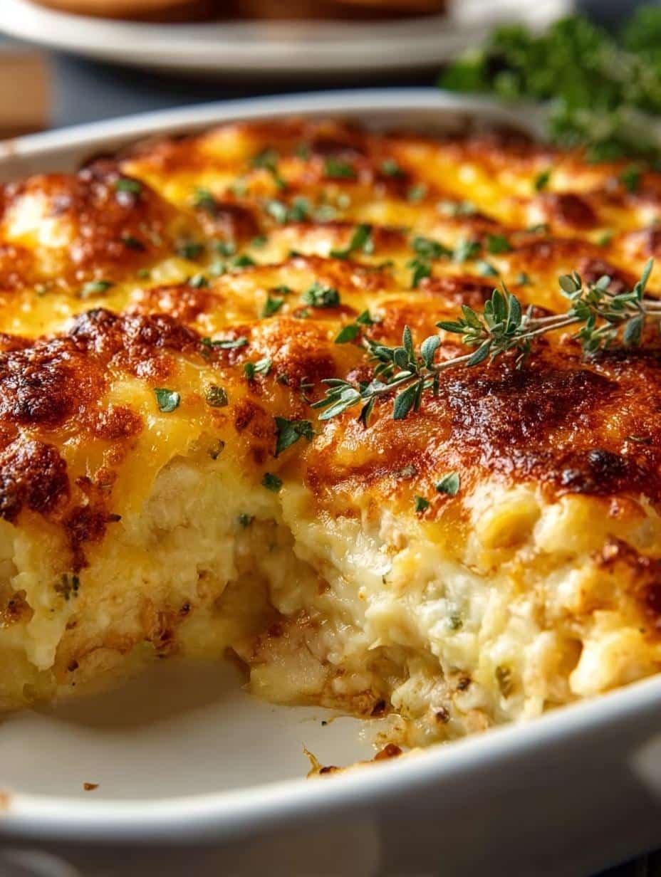 Delicious and creamy Low Carb Chicken Casserole, main visual representation