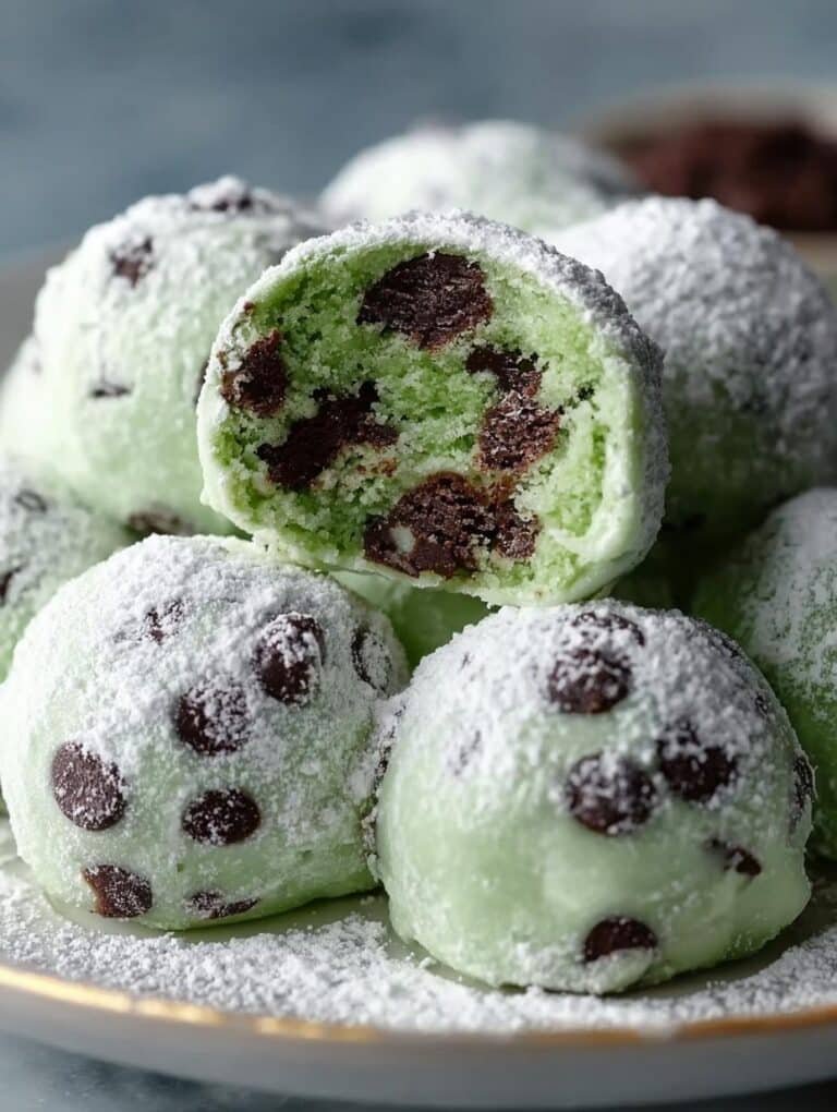 Mint Chocolate Chip Snowball