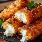 Oven Fried Feta Rolls