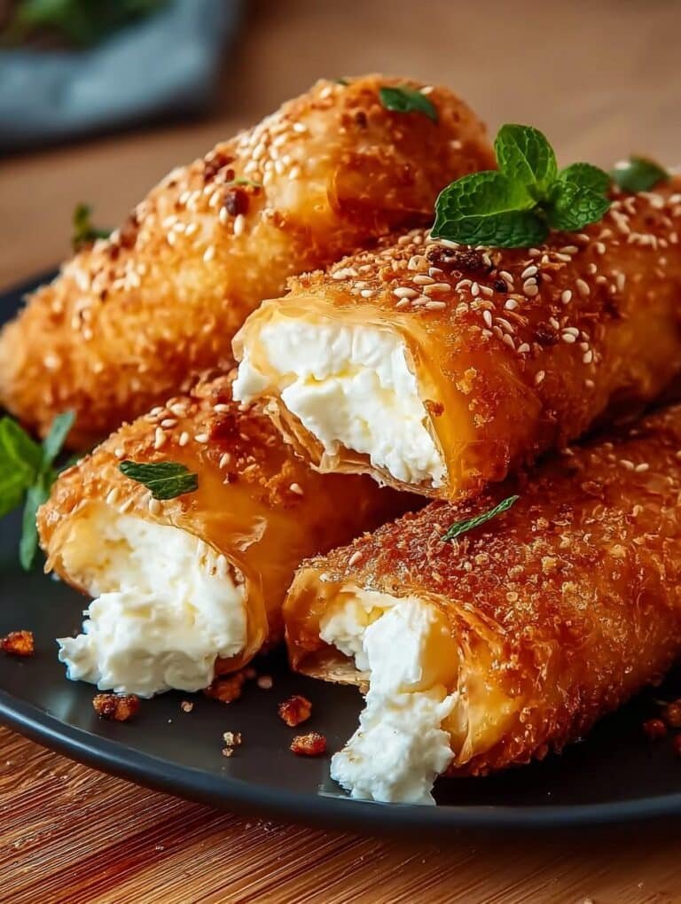 Oven Fried Feta Rolls