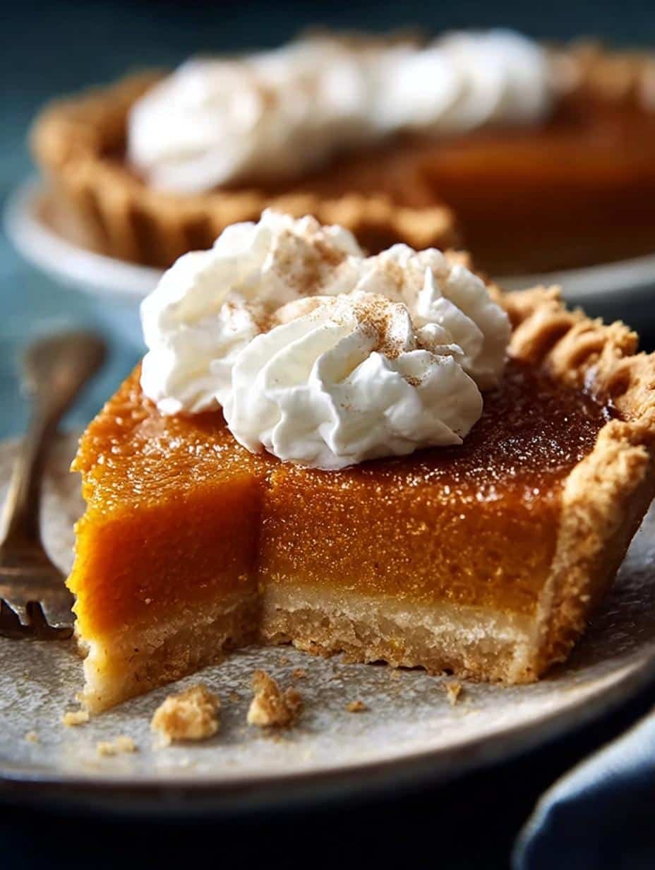 Whole Pumpkin Pie with Condensed on a cooling rack, garnished with whipped cream and cinnamon, ready for a fall celebration