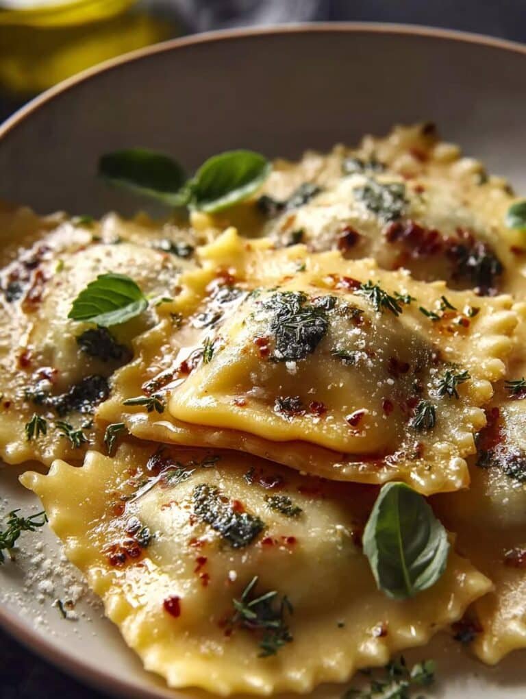 Ravioli Creamy Tuscan Sauce