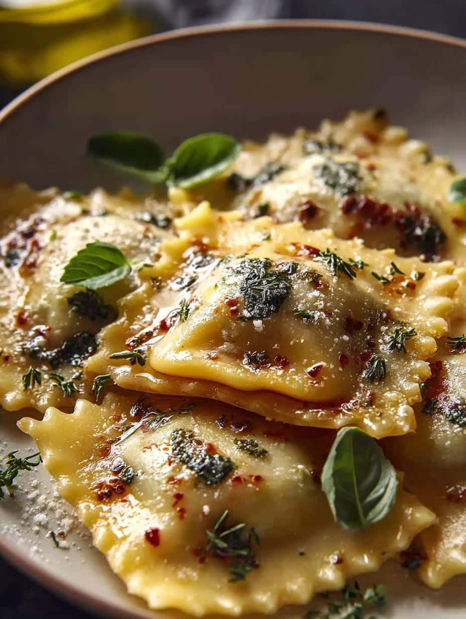 Ravioli Creamy Tuscan Sauce