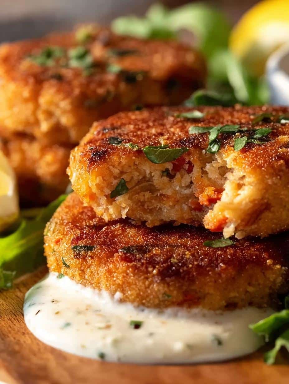 Salmon Patties with Creamy
